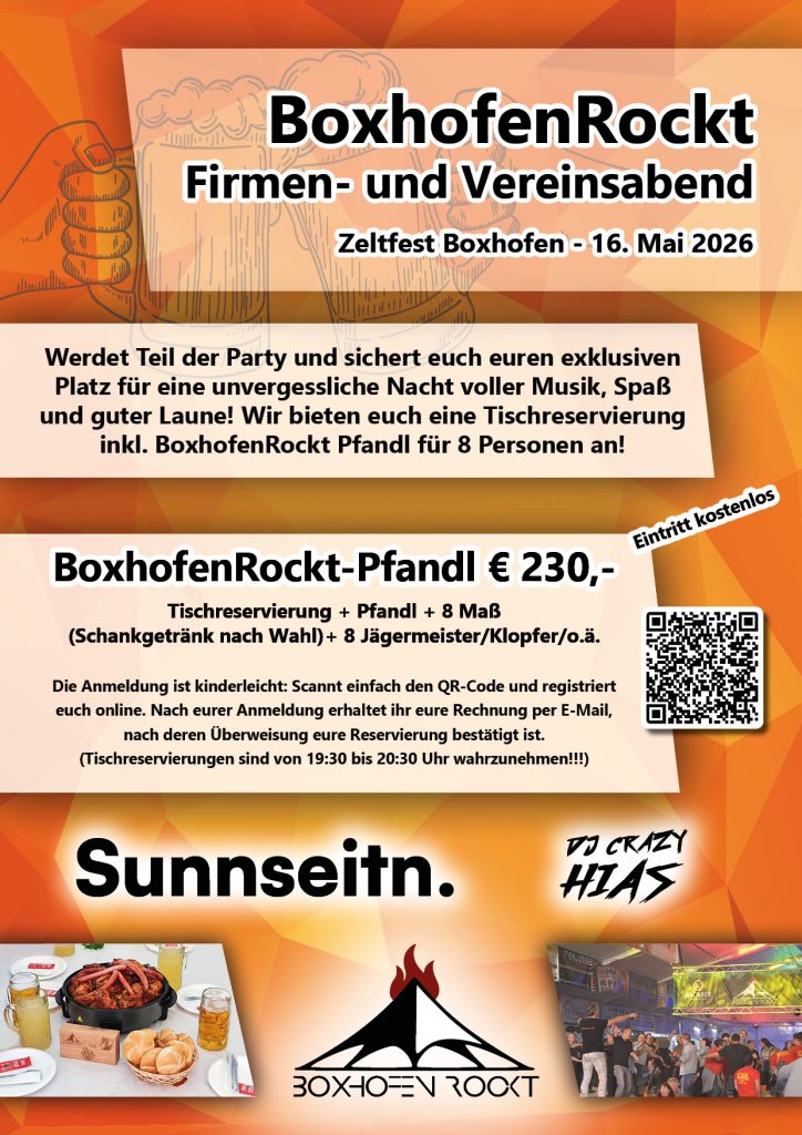 🎉 Firmen- & Vereinsabend bei BoxhofenRockt 2026 🎶