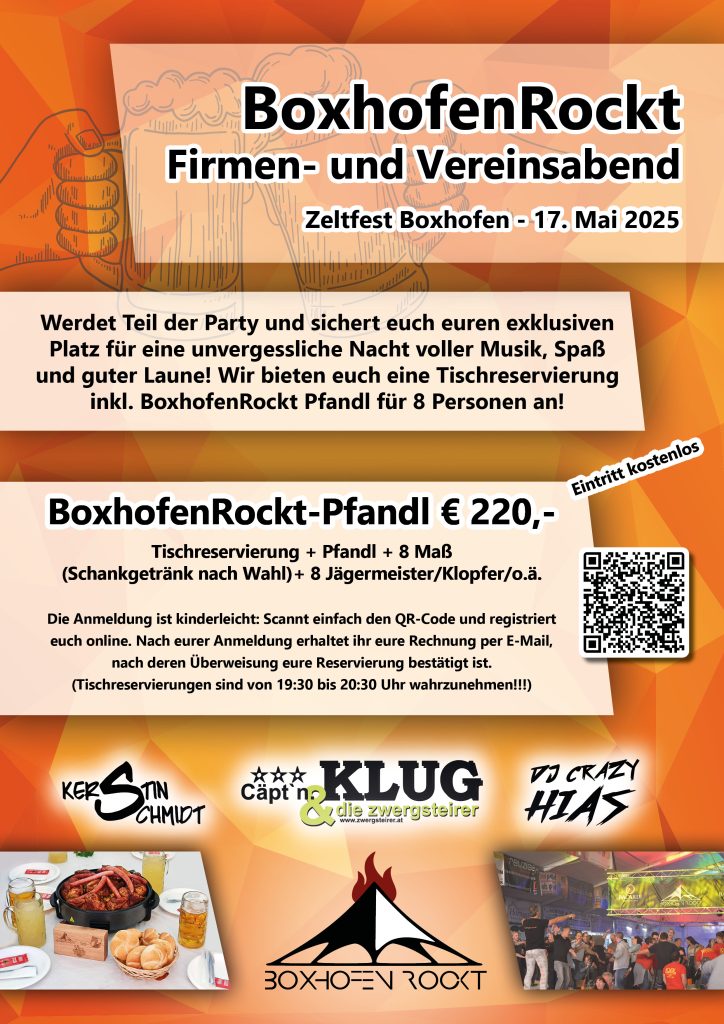 🎉 Anmeldung: Firmen- & Vereinsabend bei BoxhofenRockt 2025 🎶
